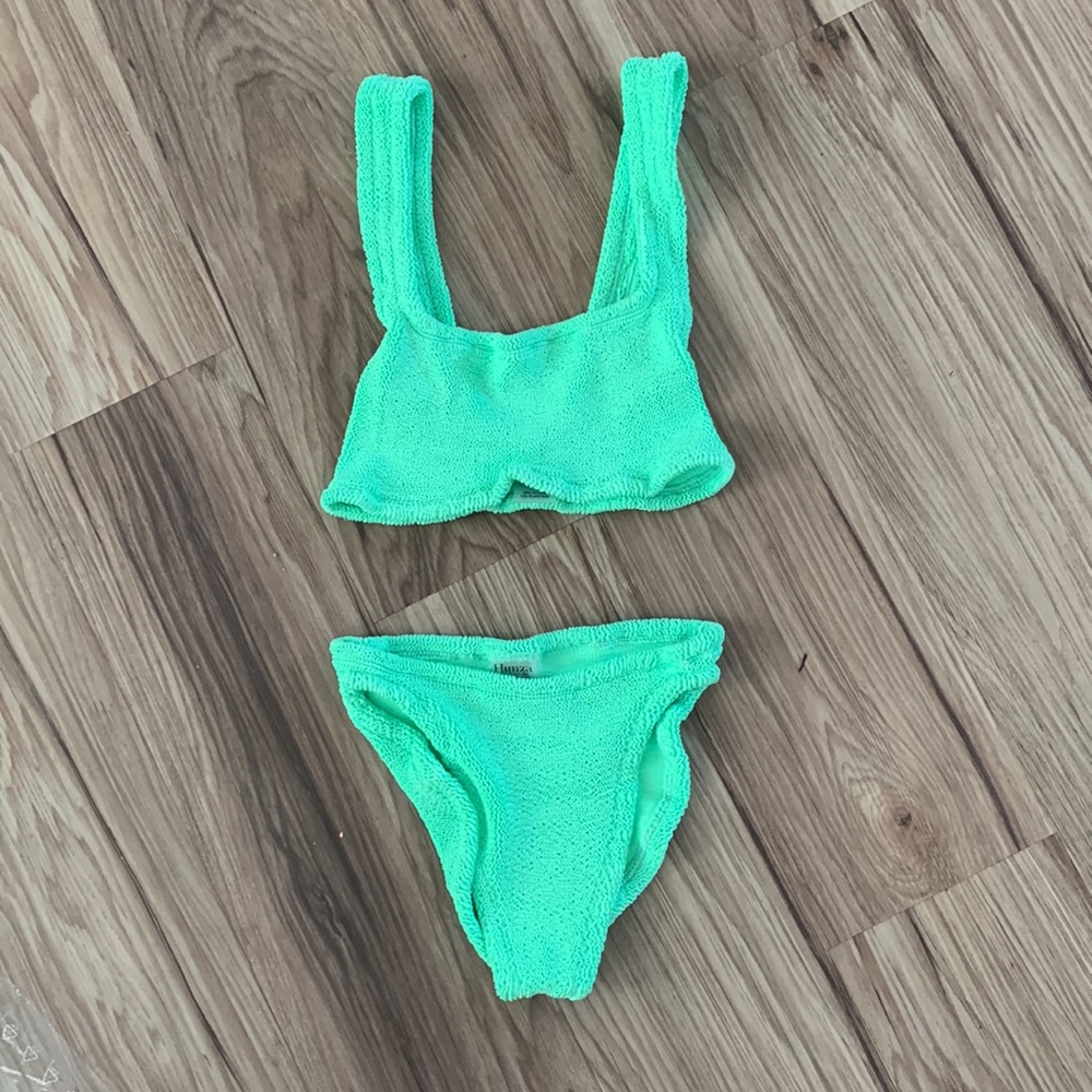 NWT Hunza G Xandra bikini set in lime green - Picture 1 of 7